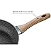 8 Inch Stone Earth Nonstick Frying Pan with Heat Resistant Bakelite Handle,Granite Induction Egg Skillet,Dishwasher Safe,PFOA Free