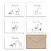 Paper Frenzy Llama Thank You Note Cards and Kraft Envelopes - 25 pack