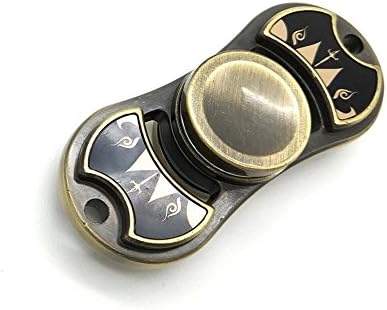 Hand Spinner Tri Spinner Fidget Toy Copper Alloy Relieving Stress Anxiety Autism ADHD EDC Focus Heavy Duty Spins 3 - 5 Mins (Bronze)