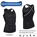 Underwear Men Shirt Tight Tank with Top Upper Back Support Brace Tummy Trimmer Body Shaper Slim Vest (Black with Hook, M)