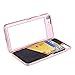 iPhone 7 Case- SUNYI iPhone 7 Mirror Case, Fashion Hidden Mirror Wallet Cover Card Slots Stand Feature Premium PU Leather Watering Grain PC Phone Back Cover Case for iPhone 7 (Rose Gold)