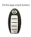 KAWIHEN 2 Pcs Silicone Keyless Entry Case Cover Smart Remote Key Fob Cover Protector for Armada Murano Maxima Altima Sedan Pathfinder 285E3-3TP5A KR5S180144014（Gray）