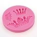 Yunko 3 Cavity Mini Queen Crown Mold Silicone Chocolate Fondant Candy Mold