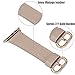 JSGJMY Compatible for Iwatch Band 42mm 44mm M/L Women Men Genuine Leather Loop Replacement Strap Compatible for iWatch Series 4 (44mm) Series 3 2 1 (42mm),Light tan with Champagne Gold Clasp