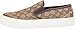 Coach Womens Cameron Low Top Slip On Fashion Sneakers, Tan, Size 8.0