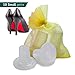 Wowly High Heel Protectors for Shoes, Stoppers for Walking on Grass, Clear with Glitter - 10 Pairs, Small Size