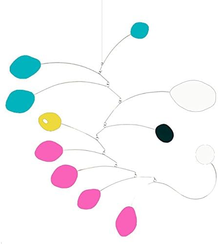 The MCM Art Mobile in Pink &amp; Blue by Atomic Mobiles - 3 Sizes To Choose From - Inspired by Calder and Mid Century Modern Style