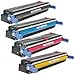 LD Remanufactured Toner Cartridge Replacement for HP 645A (Black, Cyan, Magenta, Yellow, 4-Pack) Compatible with HP Color Laserjet: 5500 5500dn 5500dtn 5500hdn 550n 5550 5550dn 5550dtn 5550hdn 5550n