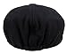 Men's Wool Blend Applejack Houndstooth Plaid Ivy Newsboy Hat (Black, One Size)