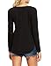 Haola Women's Casual Irregular Hem T-Shirt Juniors Funny Tees Fall Long Sleeve Tops S Black