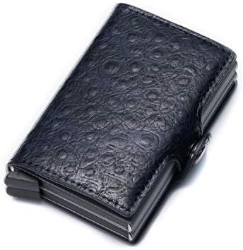 Men Small Rfid Card Leather Wallets Slim Purses Male Magic Mini Wallet Pop Up Man Black Vallet Money Bag Mens Portomonee