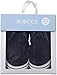 Robeez Kids' Liam Crosshatch Crib Shoe, Leather Liam Basic-Indigo, 12-18 Months M US Infant