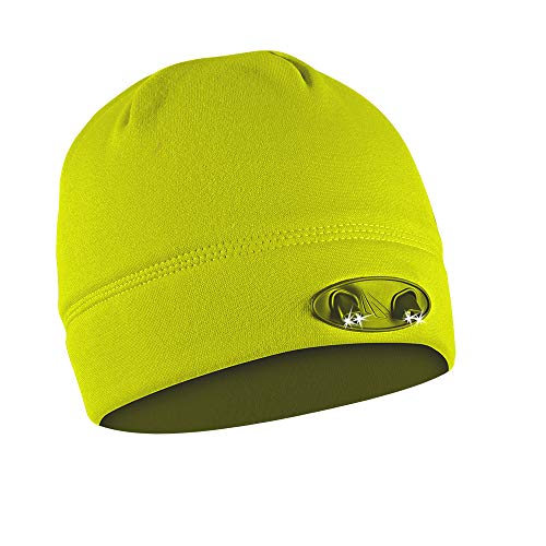 POWERCAP LED Beanie Cap 35/55 Ultra-Bright Hands Free LED Lighted Battery Powered Headlamp Hat - Hi-Vis Yellow Fleece (CUBWB-5529)