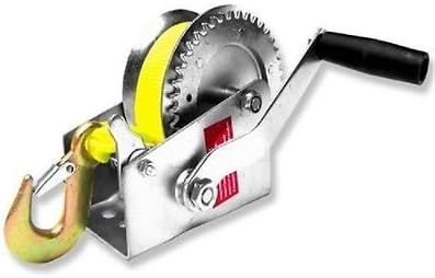 Hand Crank Strap Winch 2000lb Jet Ski ATV Boat Trailer Tow Marine Heavy Duty