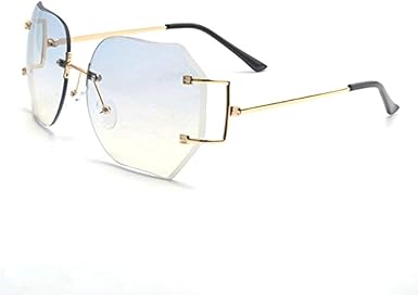 gold rimless sunglasses