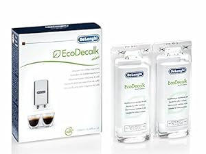 Image of De'Longhi EcoDecalk Eco-Friendly Universal Descaling Solution for Coffee & Espresso Machines, 2-Pack (1 use per pack)