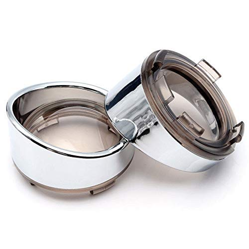 ZYTC Smoked Turn Signal Light Lens Cover Lenses Chrome Visor Ring for Harley Dyna Street Glide Road King