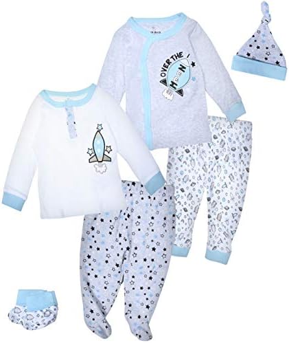 Baby Boys & Girls 6-Piece Cap, Shirt, and Pants Sets