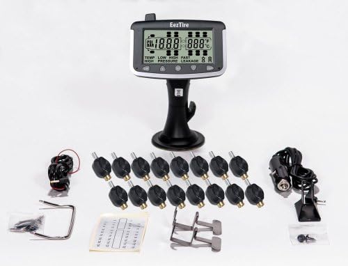 EEZTire Tire Pressure Monitoring System - 16 Flow-Through Sensors (TPMS) - FREE U.S. SHIPPING AT CHECK OUT