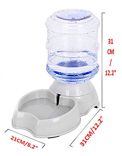 MaruPet Dog Feeding Bowl for Puppy <7 lbs with 8.3 Pound 16 Cups Capacity Automatic Gravity Feeder and Food Dispenser for Teddy, Chihuahua, Shih Tzu, Yorkshire Terriers Waterer