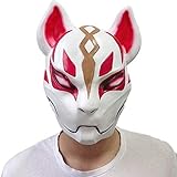 Teimei Fortnite Fox Mask Helmet Halloween Cosplay Season Natural Latex