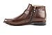 Jazame Men's Dress Boots Casual Ankle High Short Square Toe Boot for Men with Belt Buckle Design Botines para Hombre de Vestir, Chocolate, Size 11