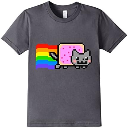 Kids Nyan Cat Tee Shirt 10 Asphalt