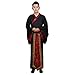 Ez-sofei Men Chinese Traditional Ancient Kung Fu Hanfu Cosplay Costume (Black, S)