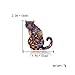 BeeSpring Animal Brooch Fashion Retro Acrylic Cat Brooch (Squattin)）