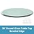 Dulles Glass and Mirror Glass Table Top, Beveled Edge, Tempered Glass, 30" L Round, 1/4" H Thick