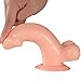 Penis Sex Toy Vibrator - For Vagina/Ass - Men and Women - Use Dildo to Enhance Orgasms - Sexual Bedroom Cock and Balls Product - Suction Cup to Wall/Floor/Shower/Tub