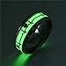 Fashion Dark Luminous ECG Ring Stainless Steel Ring Promise Heartbeat Ring Glowing Jewelry for Men Women