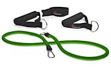 ProSource Single Stackable Resistance Bands with Door Anchor and Exercise Guide, 5-50 lb, Heavy Duty Fitness Tube for Full-Body Exercises, P90X, Insanity, and Home Workouts
