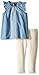Calvin Klein Little Girls' Light Denim Tunic and Rib Leggings, Blue, 5