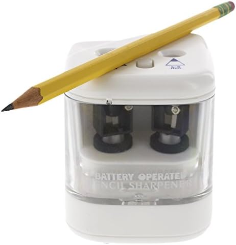 Duo Power Electric Pencil Sharpener. For Home, School, Work, and Classroom. 2 Pencil Sizes - 6-8mm and 9-12mm.