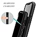 iPhone X Case, (TPU + Glass)2 in 1 Shock Absorption Double Protection Military-Grade Defender Hybrid Case Cover for iPhone X – Black
