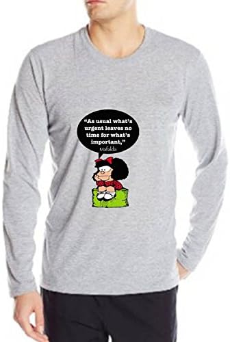 FeelingSmart Funny Sayings Slogans Simple Style Long Sleeve mens T-shirt Size XL