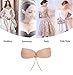 Aidoo Strapless Self Adhesive Reusable Padded Invisible Push Up Bra (Cup D, Angel Push Up Goddesses Nude)