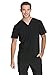 Cherokee Infinity V- Neck Men's Scrub Top with Rib Knit Back Panels CK900A, L, Black