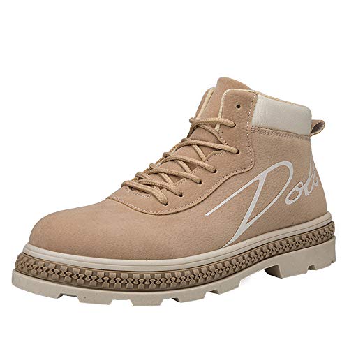 kaifongfu Men Boots,High-Cut Adult Walking Footwear Sneakers Shoes(Khaki,40)