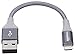 Amazon Basics Double Braided Nylon Lightning to USB A Cable, Advanced Collection - MFi Certified Apple iPhone Charger, Dark Gray, 4 Inch