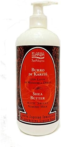 Elariia San Pellegrino Burro Di Karite Shea Butter with Sweet Almond Milk Moisturizing Liquid Soap