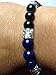 Guardian Lapis Lazuli, Amethyst, Obsidian, & Crystal Quartz Beaded Stretch Bracelet