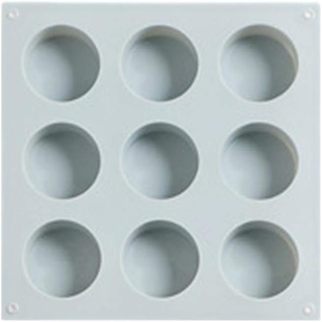 Dessert Ice Ice block Cube 9-Grid Mousse Cake Silicone Mould Chocolate Small Cylindrical DIY Baking Tool - Blue