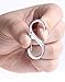 MINI SKATER 1.5 Inch S Shape Clip Hook Hanging Buckle Iron Double Spring Gate Keyring Keychain Snap Lock with A Steel Ring for Outdoor Hiking Survival Camping Traveling,6PCS (Silver)