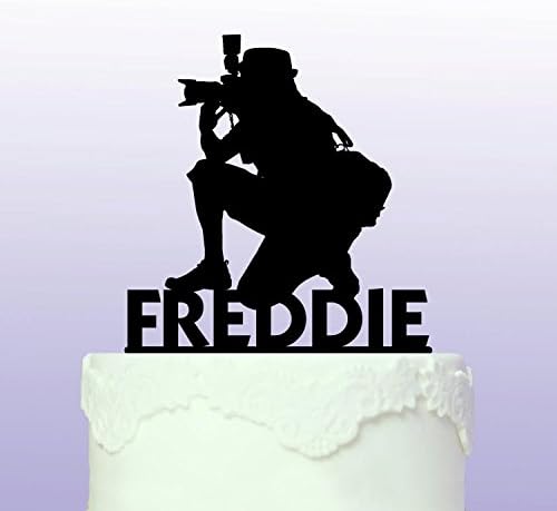 Personalised Photographer Cake Topper Custom Cake Topper for Boy Girl Party Favors Birthday Gift for Women Men Birthday Party Decorations Toppers
