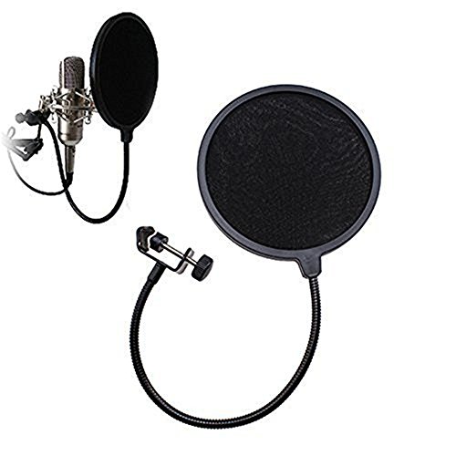 IMAGE 6" Flexible Studio Microphone Mic Pop Wind Screen Filter with 360Â° Flexible Gooseneck and Metal Stabilizing Arm
