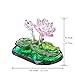 H&D Crystal Lotus Flower Figurine Glass Ornaments Table Decoration