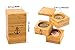Stock Harbor Box Salt Keeper, Bamboo Container with Magnetic Lid for Secure Storage, Three Compartments for Salt and Spices, Spice Holder Organization Jar in an Innovative Sturdy Space Saving Design