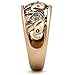 Stainless Steel Ring Elephant Caravan Crystal Citrine Rose Gold - Plated Women Size 5 - 10 SPJ ( 10 )